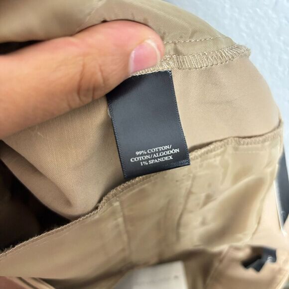 Ann Taylor Devine Flat Front Straight Slim Flare Leg Dress Khaki Pants 10T - Picture 8 of 11